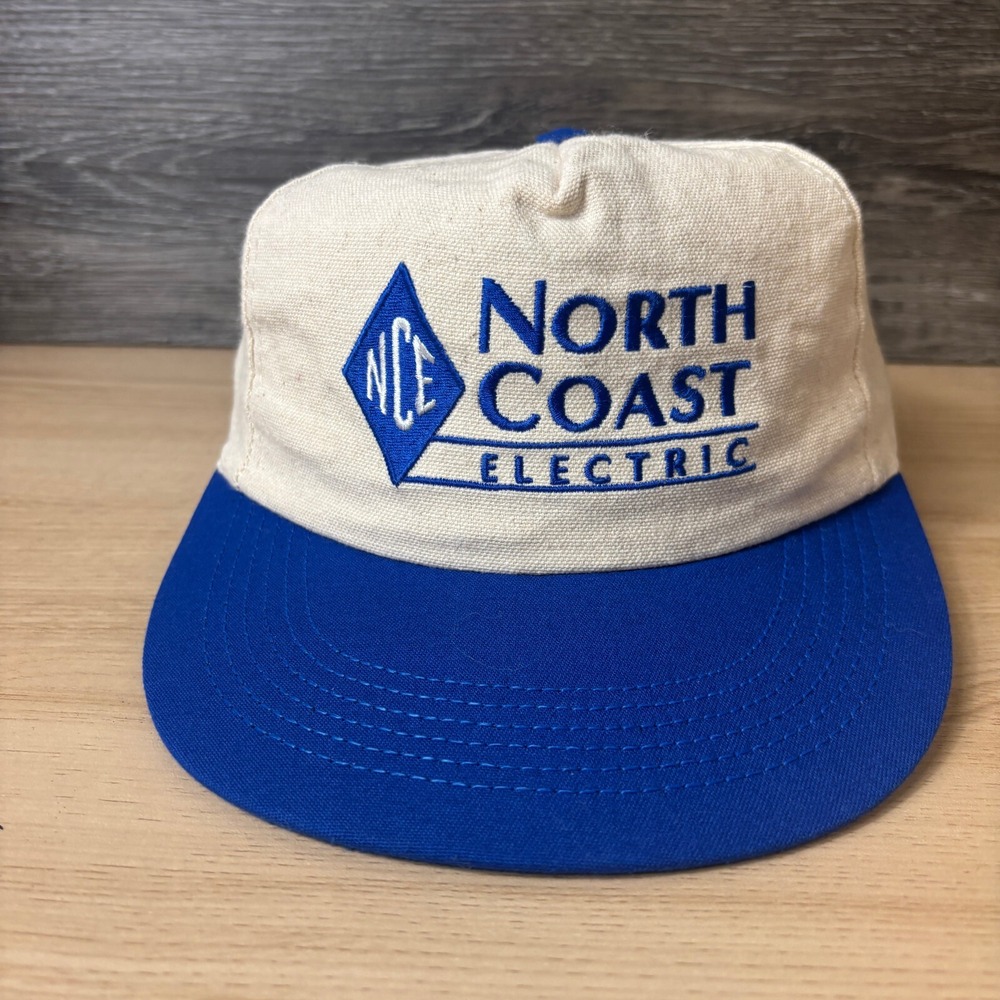 Vintage North Coast Electric Hat Cap Snap Back Blue USA Made